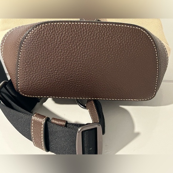 Coach Hudson Small Sling Pack Canvas Leather Brown Tan Crossbody Backpack NWT main image 5